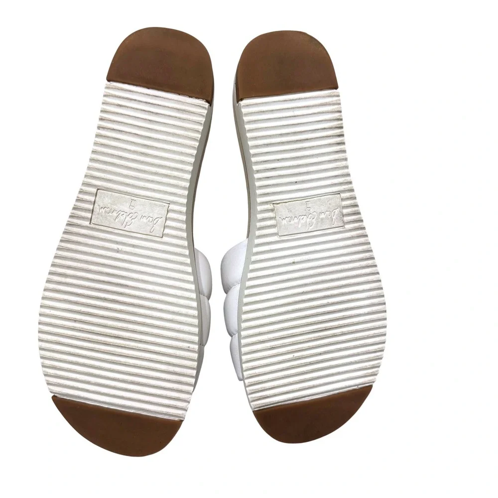 Sam Edelman Annalisa Platform Sandal Women‎ 9 White Quilted Leather Slide